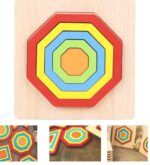 Geometric Hexagon 3 D Wood Puzzle - Image 3
