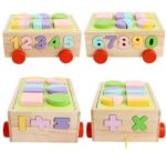 Wooden Sorting Car With Numbers And Geometric Shapes - Image 2