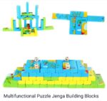 Wooden Jenga with 3 In 1 Puzzle - Image 4