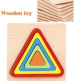 Geometric Triangle 3 D Wood Puzzle - Image 4