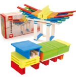 Wooden Stacking Colorful Building Blocks 102 Pieces