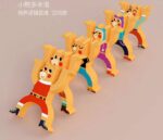 Wooden Stacking And Balancing With Magnetic Bear Changing Clothes - Image 5