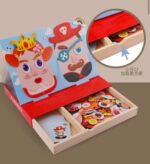 Wooden Magnetic Puzzle Face Changing Art Craft Game - Image 4