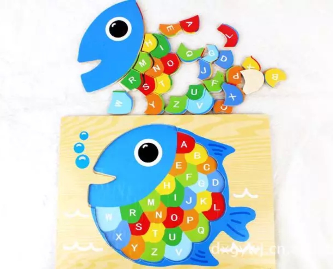 Fish Wooden Board Letters