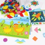 Wooden Shapes Puzzle With Pattern Cards & Storage Box - Image 2