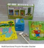 Wooden Jenga with 3 In 1 Puzzle - Image 5