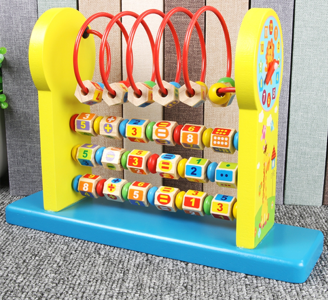 Wooden Learning Calculating Rack