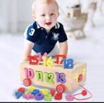 Wooden Number sorter pulling car - Image 5