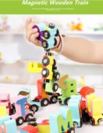 Alphabets Wooden Strong Strength Magnetic Train 27 Pieces - Image 3