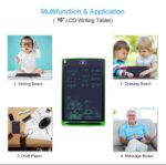 LCD 10 Inch Writing Tablet Erasable With Stand & 2 Pens (Black) - Image 4
