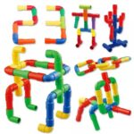 Assembling Blocks With Pipes And Wheels-60 Pieces - Image 8
