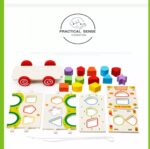 Wooden Assembling Bus With Colorful Shapes Sorter - Image 6