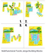 Wooden Jenga with 3 In 1 Puzzle - Image 6