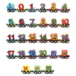Numbers Wooden Magnetic Train 27 Pieces
