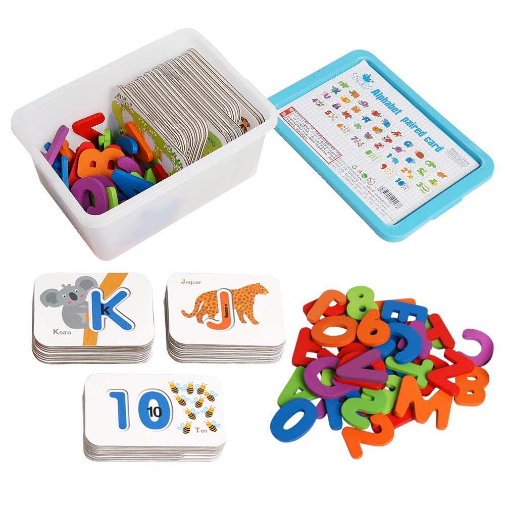 6 Alphabet Letters And Numbers Paired Card - Image 1