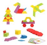 Wooden Shapes Puzzle With Pattern Cards & Storage Box - Image 9