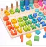Wooden Six In One Learning Board(105 Pieces) - Image 6