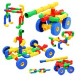 Assembling Blocks With Pipes And Wheels-60 Pieces - Image 2