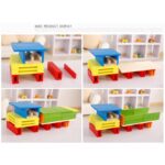 Wooden Stacking Colorful Building Blocks 102 Pieces - Image 6