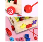 Wooden Number sorter pulling car - Image 7