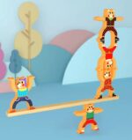Wooden Stacking And Balancing With Magnetic Bear Changing Clothes - Image 7