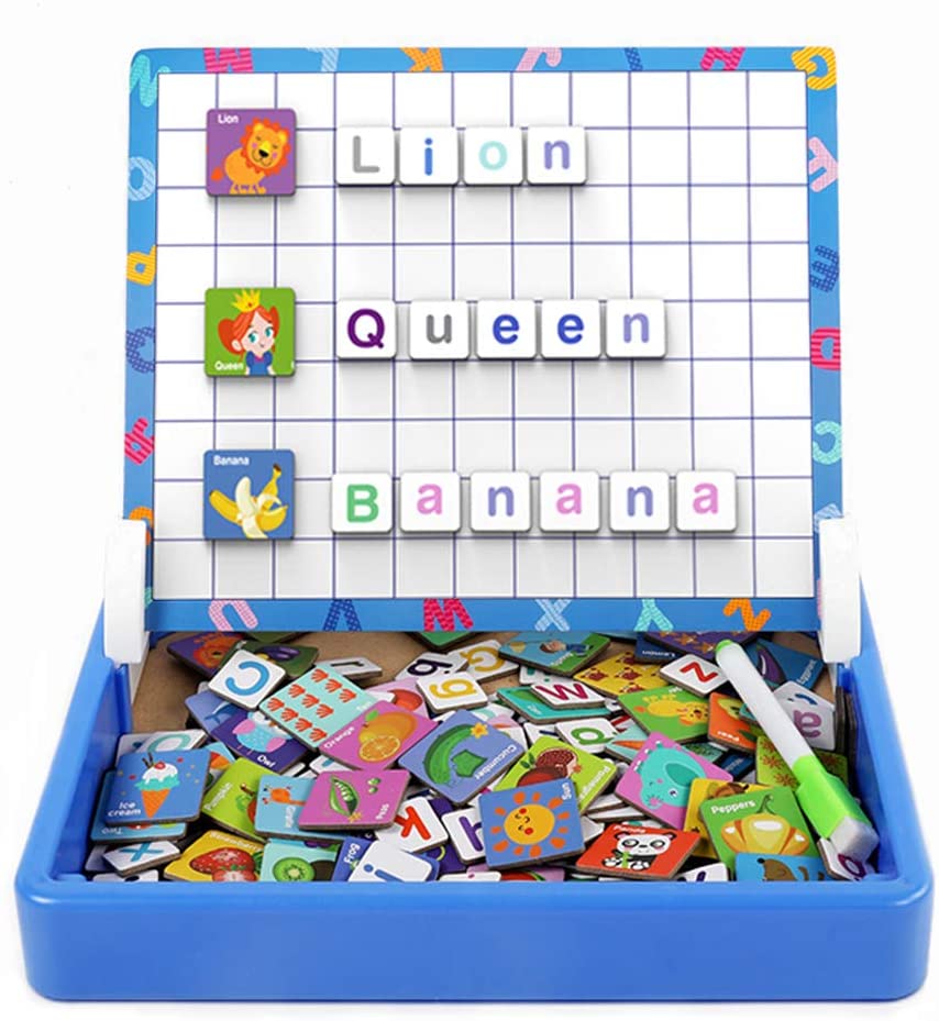 Magnetic Match And Spell Game With White Board