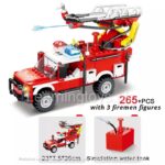 Assembling Fire Truck With Water Spray Lego Blocks - 265 Pieces - Image 2