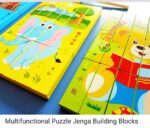 Wooden Jenga with 3 In 1 Puzzle - Image 8