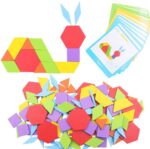 Wooden Shapes Puzzle With Pattern Cards & Storage Box - Image 5