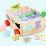 Wooden Sorting Car With Numbers,Shapes And Rings - Image 3
