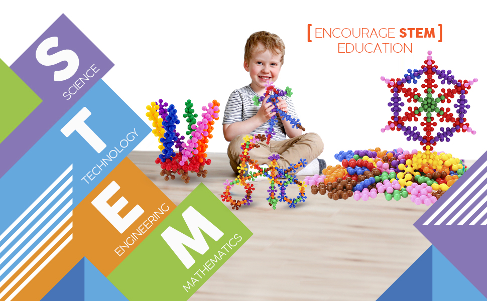 8 Blossom Interlocking Building Blocks - Image 1