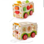 Wooden Assembling Bus With Colorful Shapes Sorter - Image 8