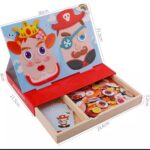 Wooden Magnetic Puzzle Face Changing Art Craft Game - Image 8