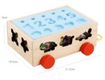 Wooden Sorting Car With Numbers,Shapes And Rings - Image 4