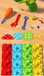 3D Assembling Nut Combination Dinosaur Toy 315 Pcs - Image 4