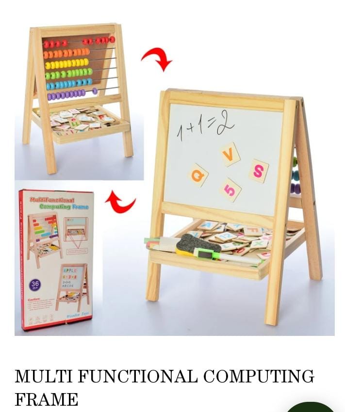White Board With Stand And Abacus