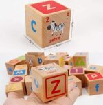 26 Pcs Solid Wooden Cube Letter Alphabet Blocks - Image 7