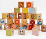 26 Pcs Solid Wooden Cube Letter Alphabet Blocks