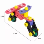 Wooden Nut Combination Assembling Toy Aircraft - Image 5