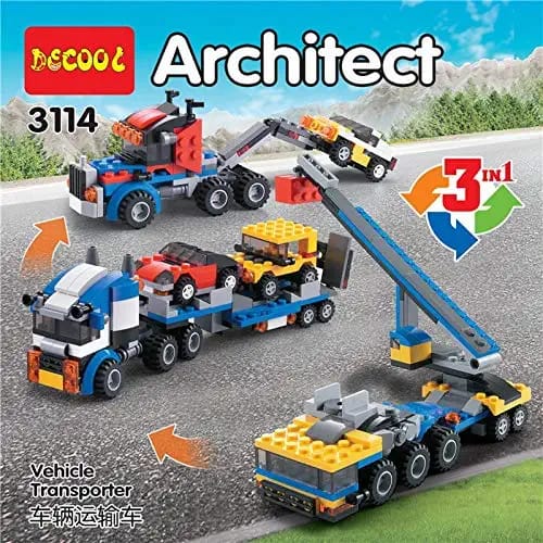 Architect Vehicle Transporter 3 In 1 Blocks-264 Pieces