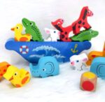 Wooden Balancing Animal Pirate Ship
