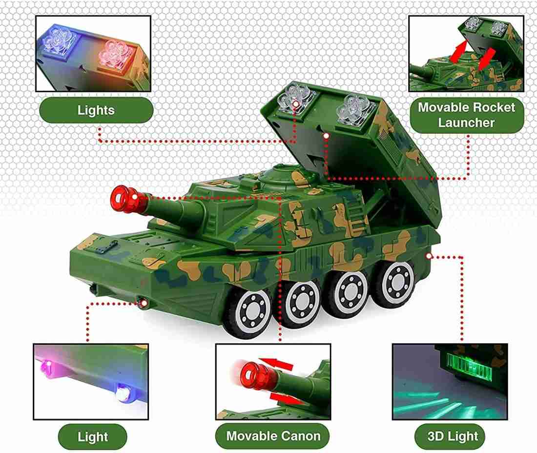 2 in 1 Deformed Armored Army Tank Toy Car