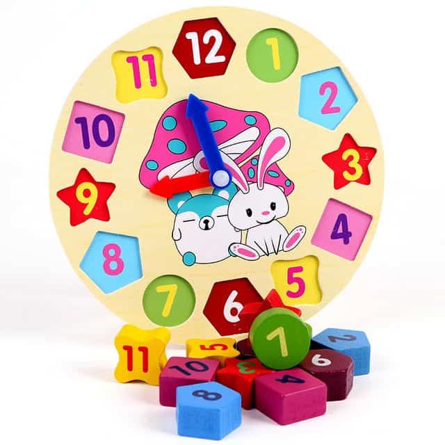 Wooden Digital Geometry Clock