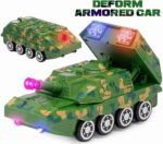 2 in 1 Deformed Armored Army Tank Toy Car - Image 4