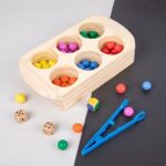 Montessori Wooden Color Classification Counting Beads - Image 5
