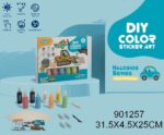 DIY Glass Painting Sticker Art Craft Kit 8 Colors Transport