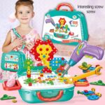 STEM Creative 3D Design Assembling Nut Combination Toys With Drill Bag