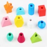 Wooden lacing beads with 5 column - Image 4