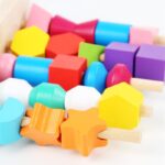 Wooden lacing beads with 5 column - Image 3