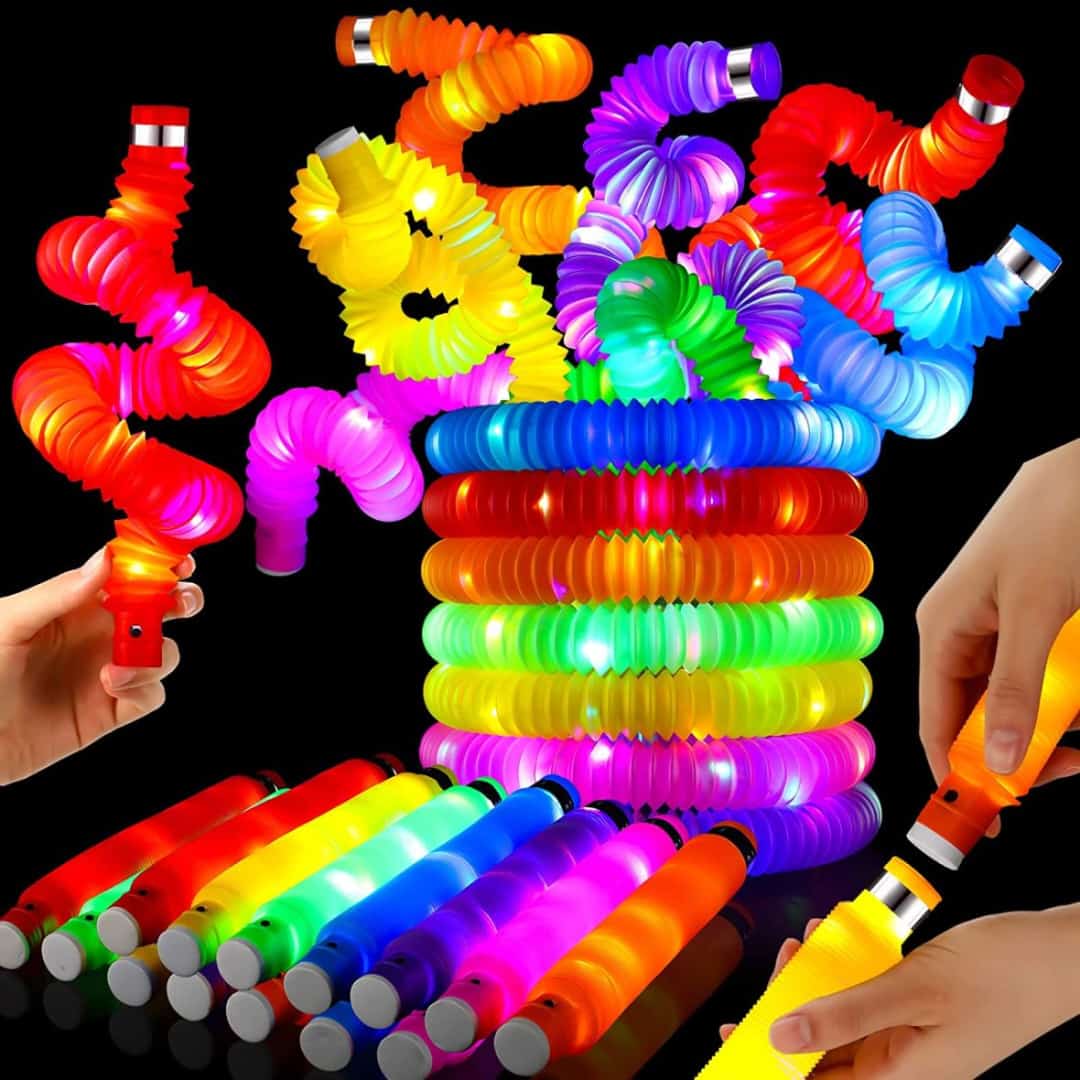 Pop Tubes Light Up In The Dark 6 Pieces